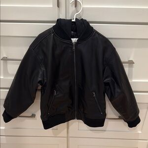 Abercrombie kids Faux Leather Lined Jacket with Hood